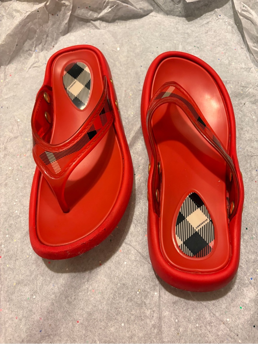 Burberry Woman Thong Flat Shoes Size 39 - Picture 9 of 12
